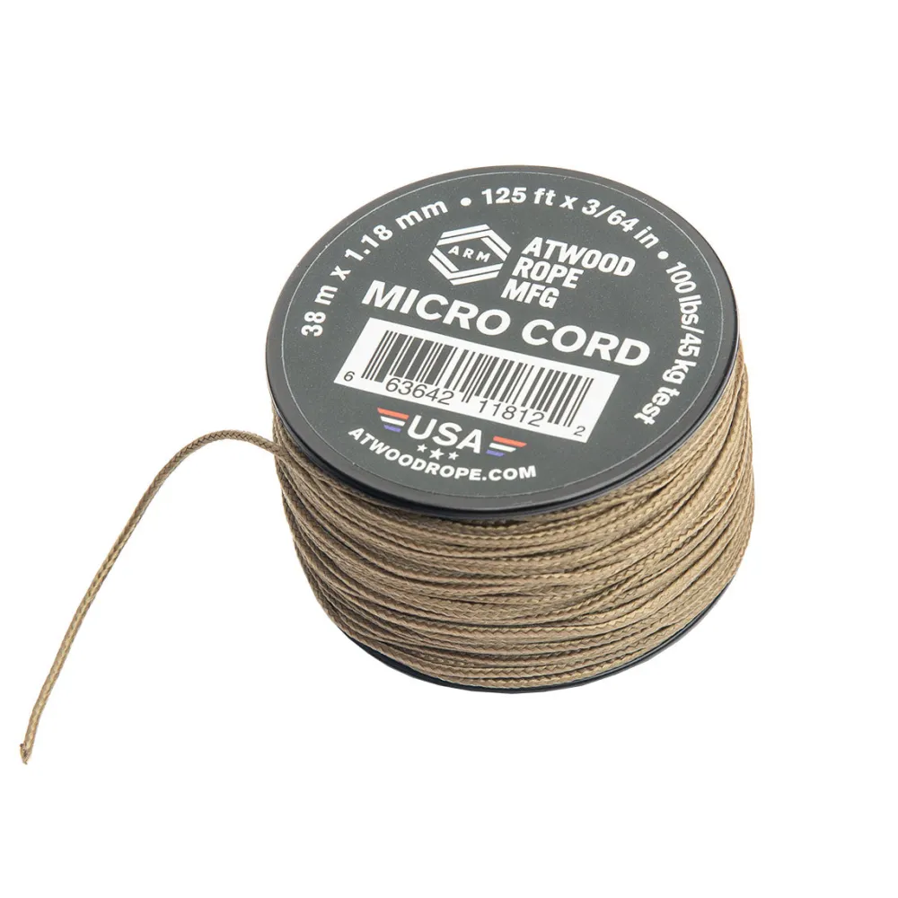 Atwood Rope MFG Diy Ja Huolto ^ Atwood Rope 1.18 mm Micro Cord naru, 38 m