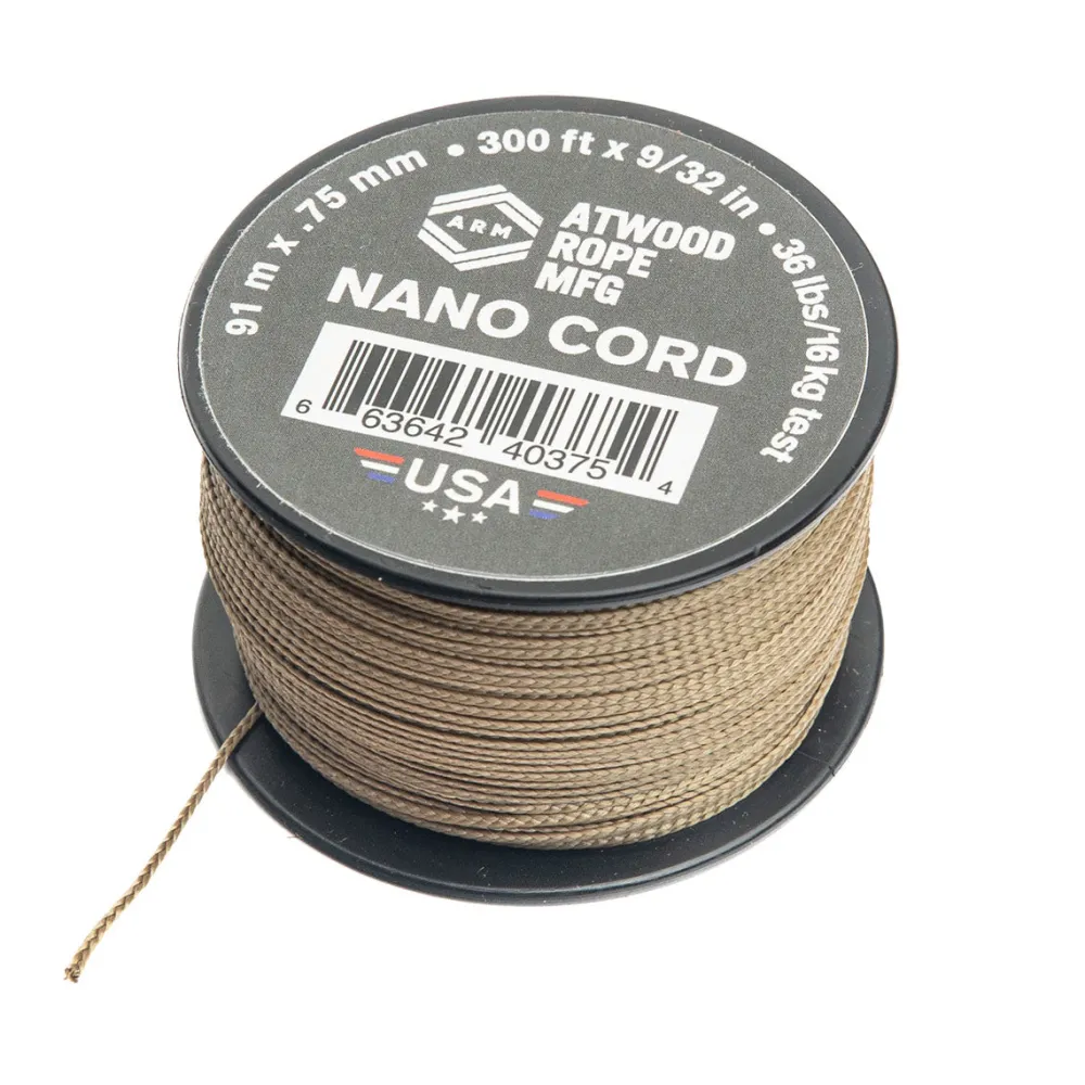 Atwood Rope MFG Diy Ja Huolto ^ Atwood Rope .75 mm Nano Cord naru, 91 m