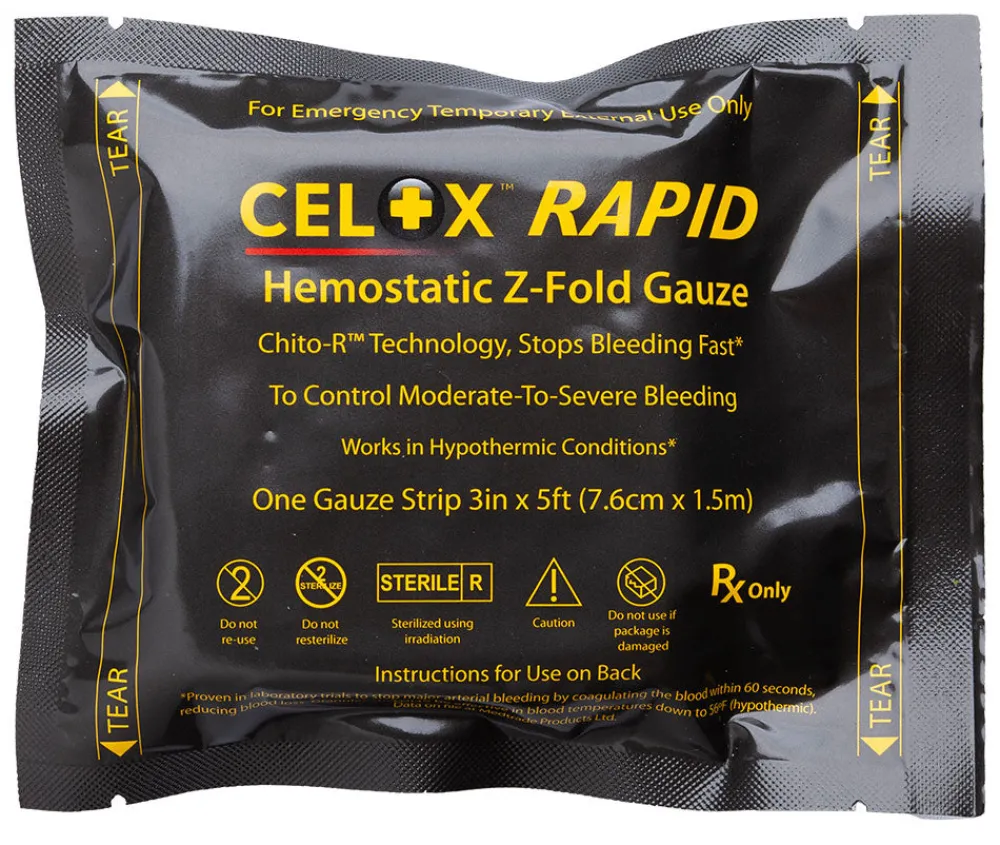 Celox Ensiapu ^ Rapid 150 cm Z-Fold hemostaattiside