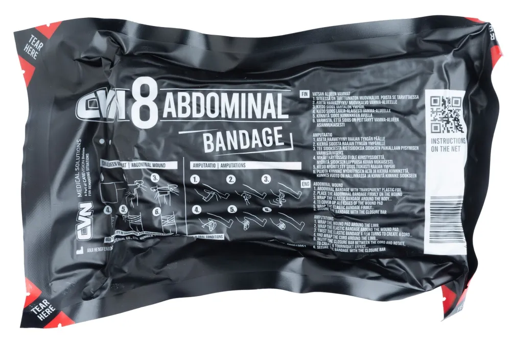 CVN Medical Solutions Ensiapu ^ CVN8 Abdominal Responder Bandage vatsaside