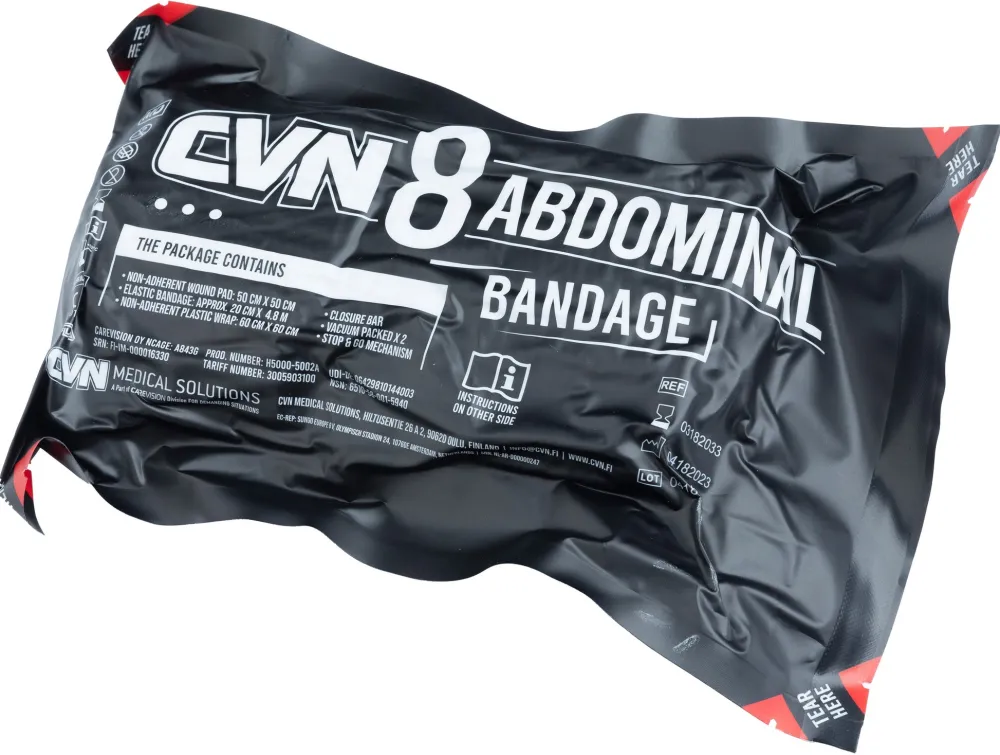 CVN Medical Solutions Ensiapu ^ CVN8 Abdominal Responder Bandage vatsaside