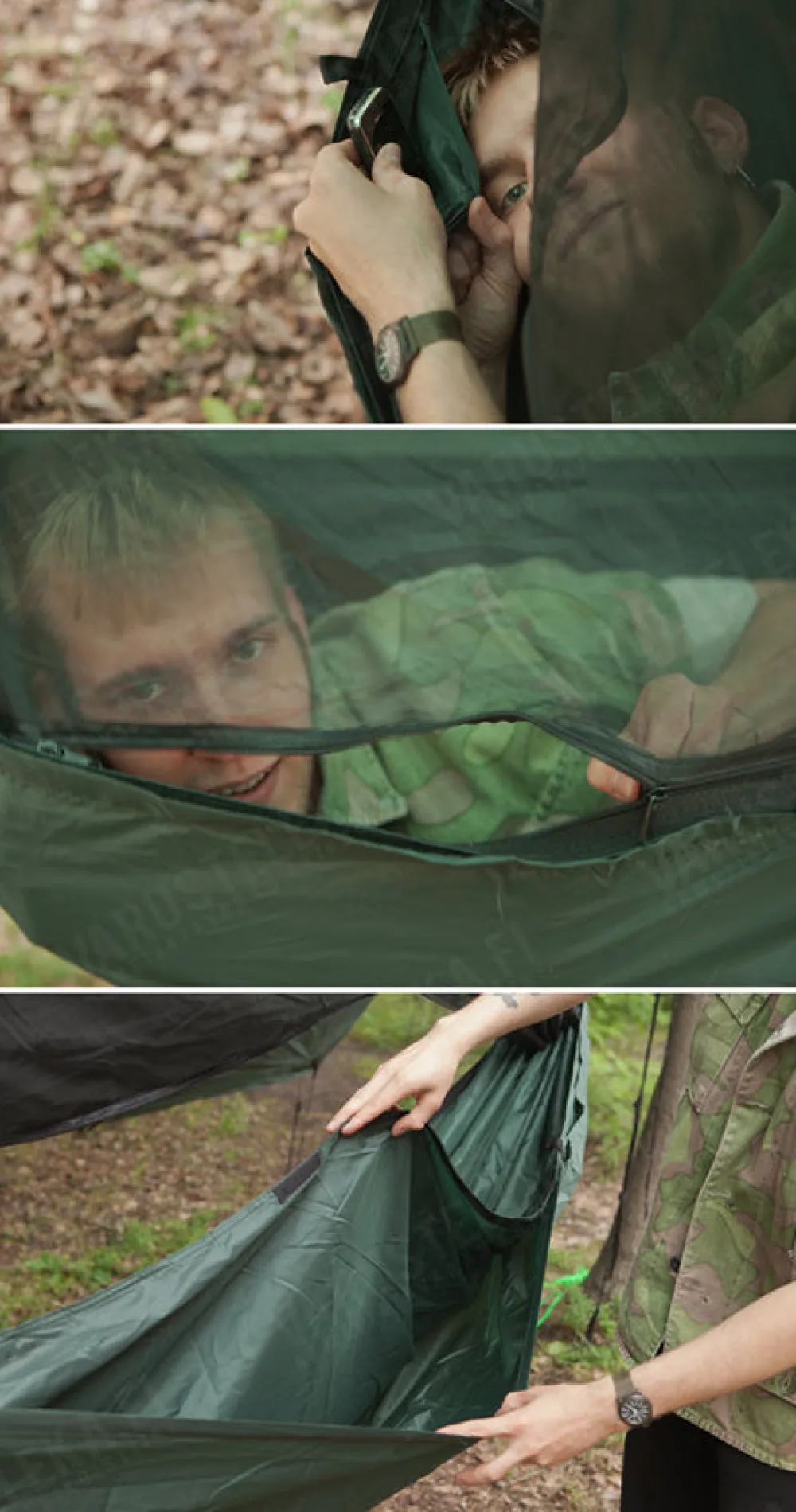 DD Hammocks Majoitteet ^ Frontline riippumatto, DD Multicam