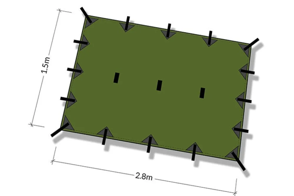 DD Hammocks Majoitteet ^ SuperLight Tarp laavukangas