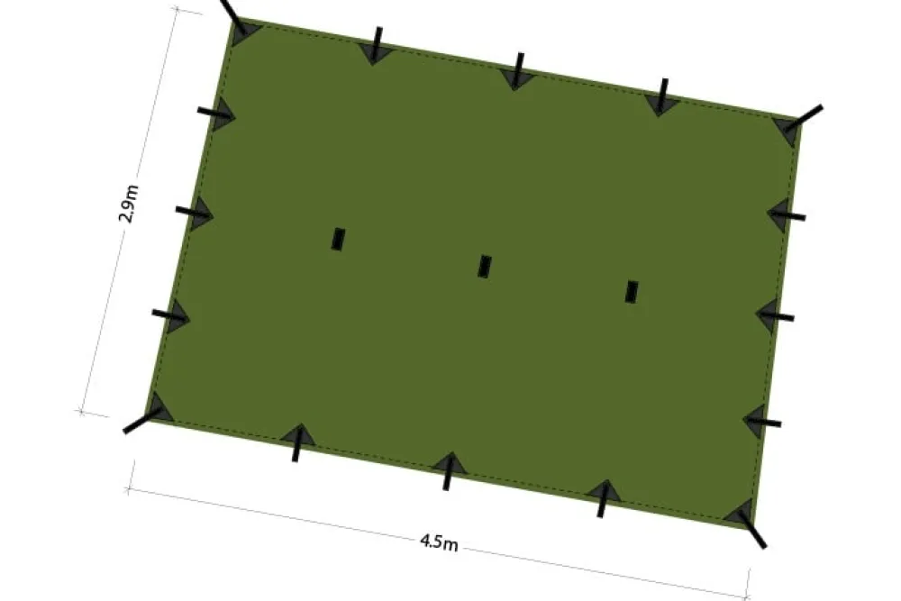 DD Hammocks Majoitteet ^ SuperLight Tarp laavukangas