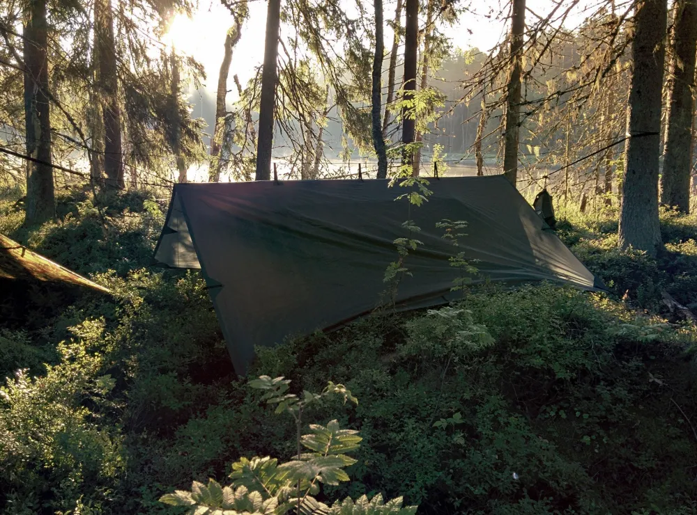 DD Hammocks Majoitteet ^ 3x3 Tarp laavukangas, oliivin
