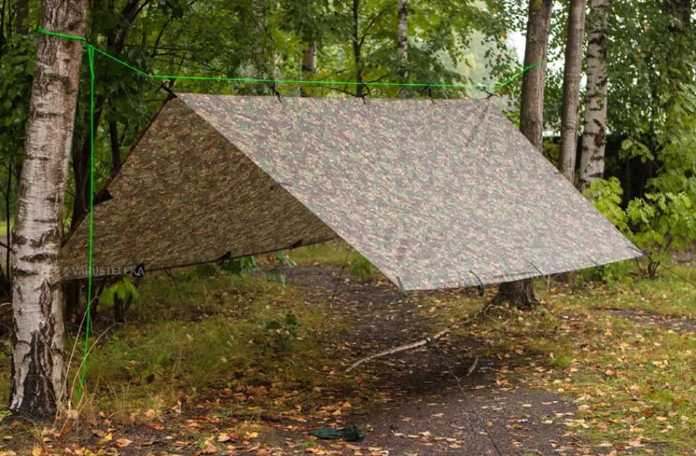 DD Hammocks Majoitteet ^ 3x3 Tarp laavukangas, DD Multicam