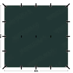 DD Hammocks Majoitteet ^ 4x4 Tarp laavukangas