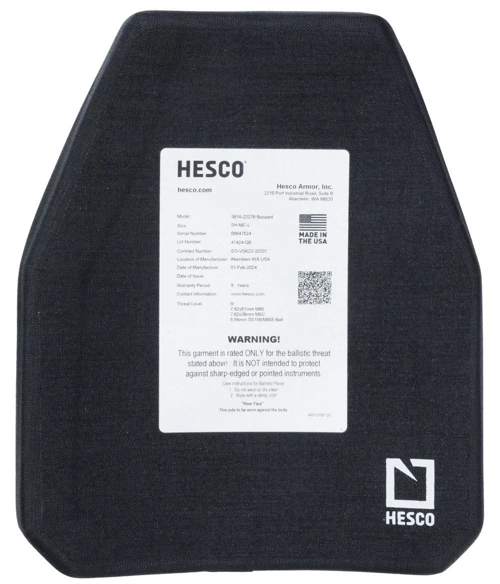Hesco Taistelu- Ja Suojaliivit ^ 3810B kelluva luotisuojalevy, NIJ III, Stand Alone