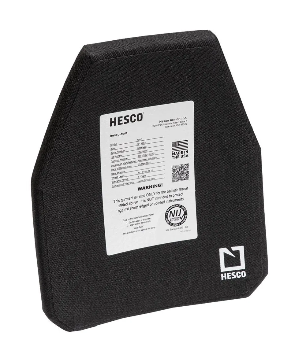 Hesco Taistelu- Ja Suojaliivit ^ 3810 luotisuojalevy, NIJ III+, Stand Alone