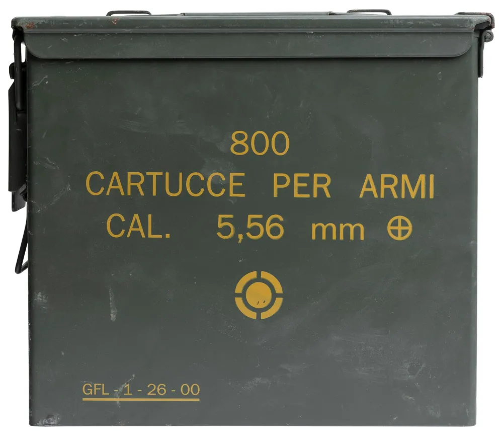 Italy Ammuslaatikot Ja Säilytys ^ Italialainen korkeampi ammuslaatikko, 5.56 mm, ylijäämä