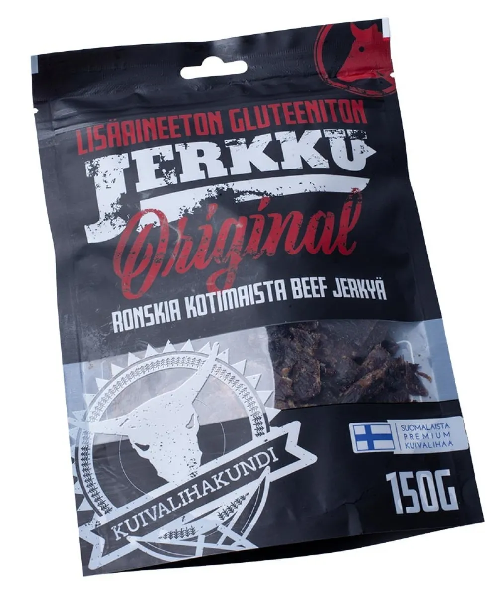Kuivalihakundi Kuivalihat, Suklaat Ja Naposteltavat ^ Beef Jerky kuivaliha, 150 g