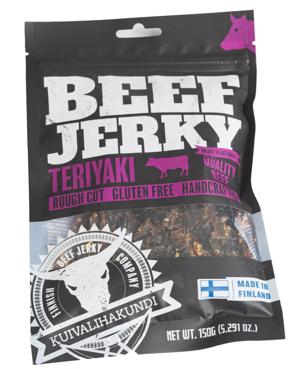 Kuivalihakundi Kuivalihat, Suklaat Ja Naposteltavat ^ Beef Jerky kuivaliha, 150 g