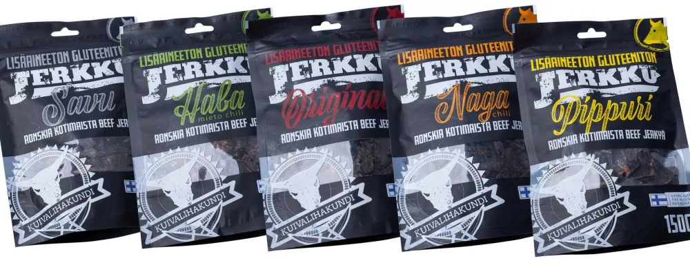Kuivalihakundi Kuivalihat, Suklaat Ja Naposteltavat ^ Beef Jerky kuivaliha, 150 g