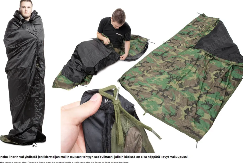 McGuire Gear Nukkuminen ^ US "Woobie" sadeviitan vuori