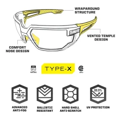 Mechanix Suojaimet ^ Tactical Type-X ballistiset suojalasit
