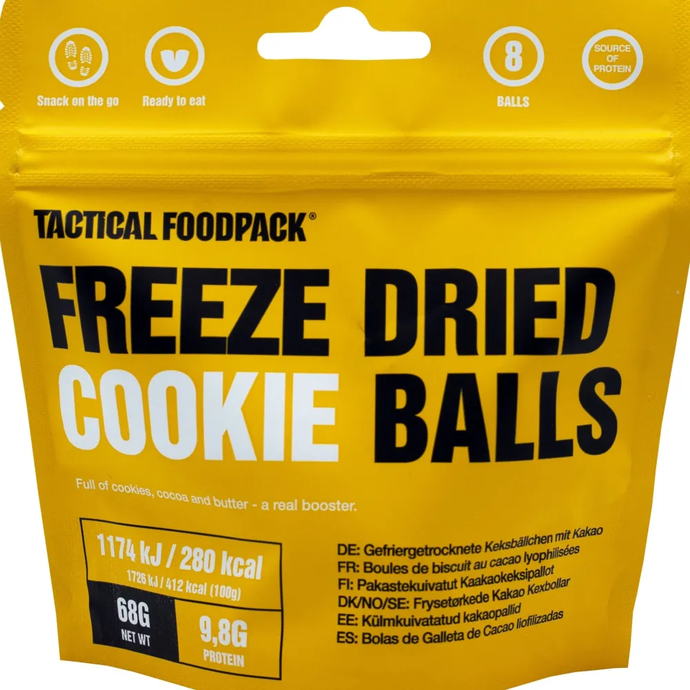 Tactical Foodpack Kuivalihat, Suklaat Ja Naposteltavat ^ kuivatut kaakaokeksipallot