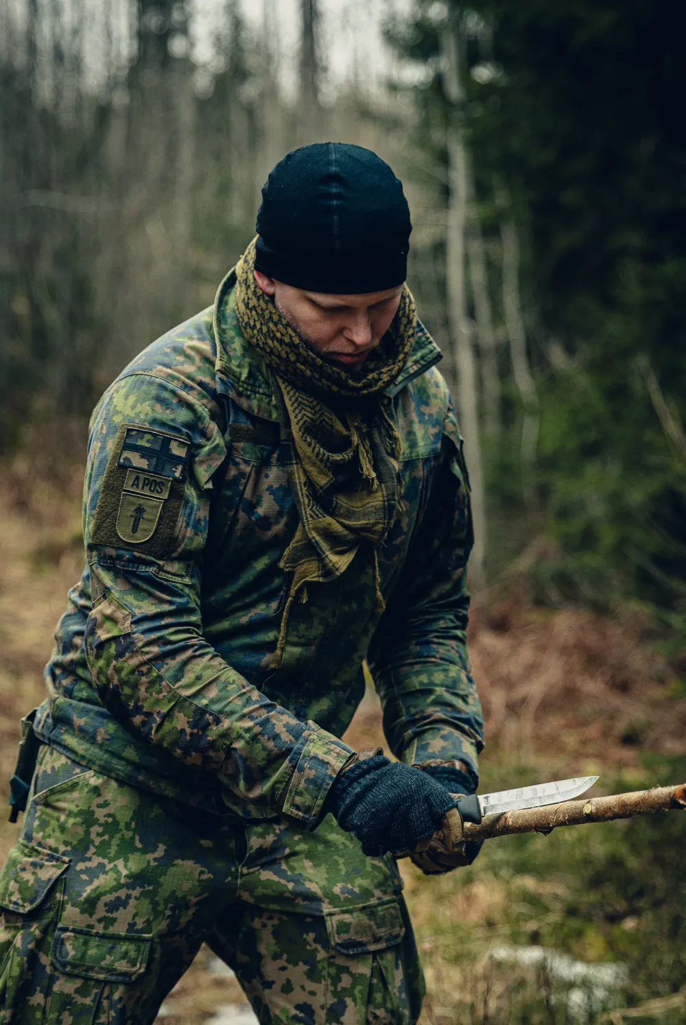 Varusteleka Tunnukset ^ M05 koulutushaaramerkki, kenttävärit