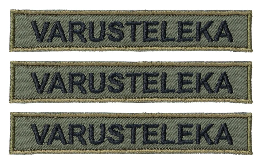 Varusteleka Tunnukset ^ M05 nimilappu omalla tekstillä, 3-Pack
