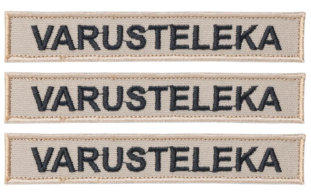 Varusteleka Tunnukset ^ M05 nimilappu omalla tekstillä, 3-Pack