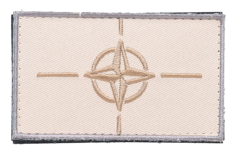 Varusteleka Moraalimerkit Ja Heijastimet ^ NATO hihalippu, 77 x 47 mm