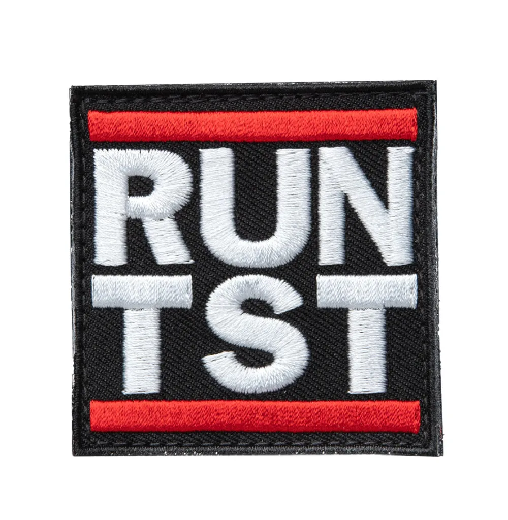 Varusteleka Moraalimerkit Ja Heijastimet ^ RUN TST moraalimerkki